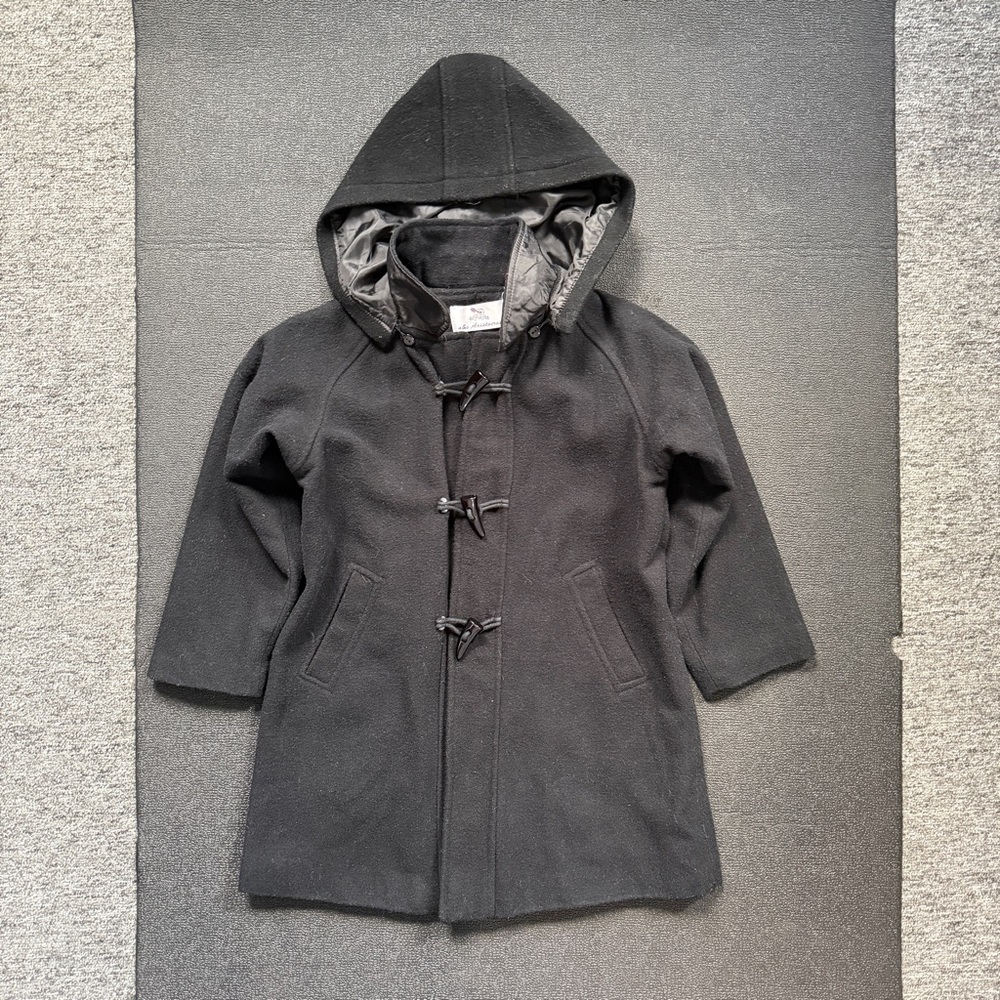 Girls Wool Toggle Coat Black Size 8